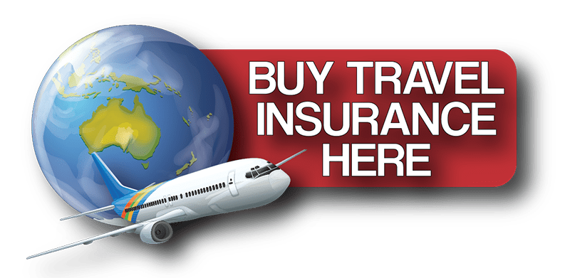 Your Way Quote - Plane Flying Around the Earth with Buy Travel Insurance Here Text Next to it