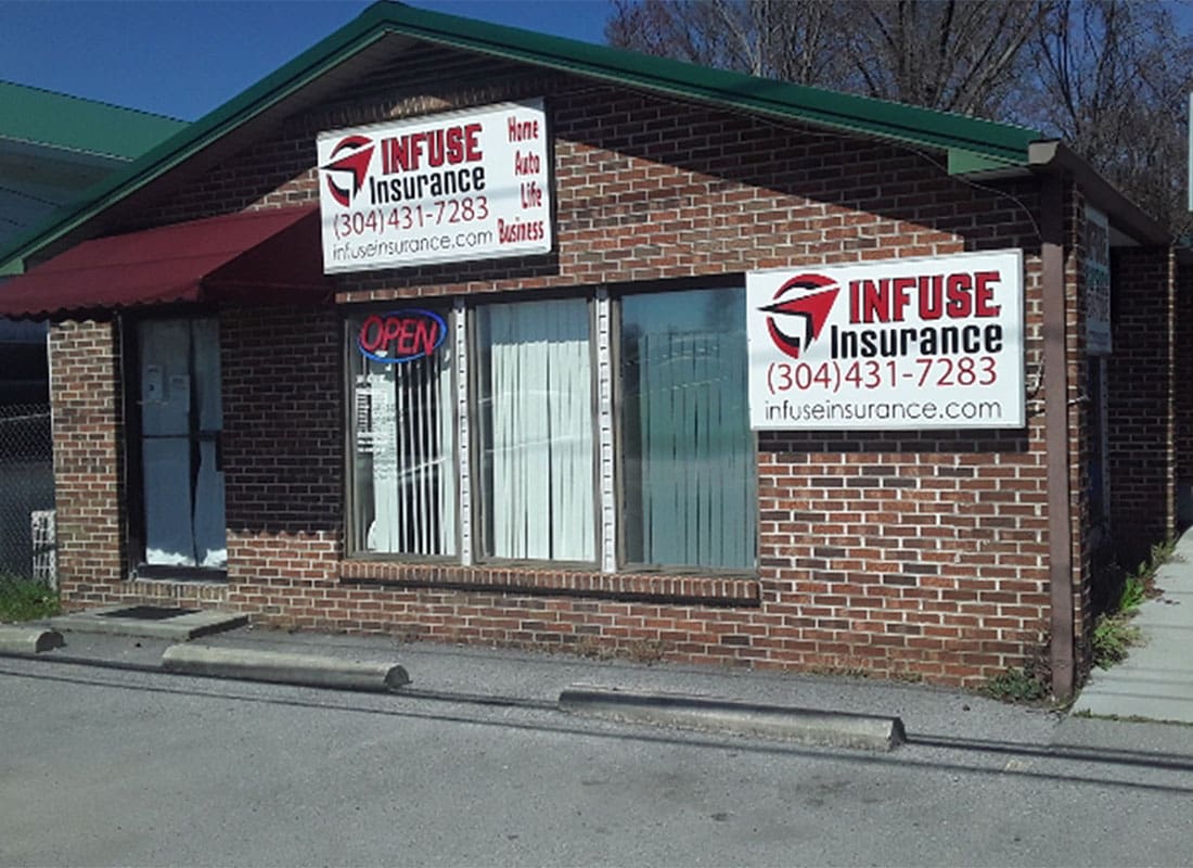 Princeton, WV - Exterior View of the Infuse Insurance Office in Princeton West Virginia on a Sunny Day